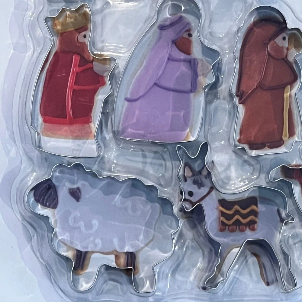 Nativity Cookie Cutters‎ Set 12 Pc Christmas Baking Metal Cutter Hobby Lobby NIP